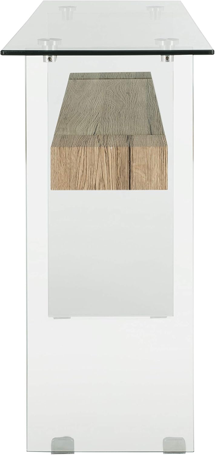 Safavieh Home Kayley Natural and Glass Console Table