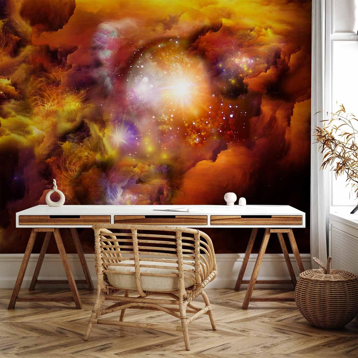 artgeist Premium Wall Mural Cosmos Galaxy 177x124 in - XXL Non-Woven Wallpaper Fleece Wall Decor Photo Print Picture Image Design Home n-A-0027-a-d