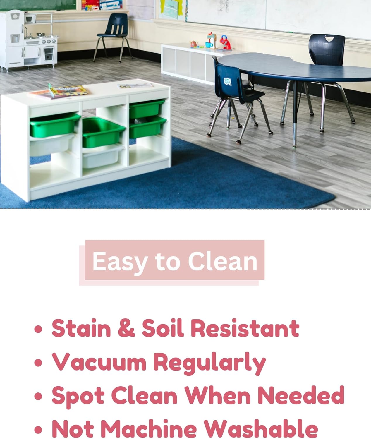 KOECKRITZ Soft and Colorful Kids Classroom Area Rugs (Passes Flammability Pill Test) Many Sizes and Bright Colors to Select from (10' x 14', Lime)