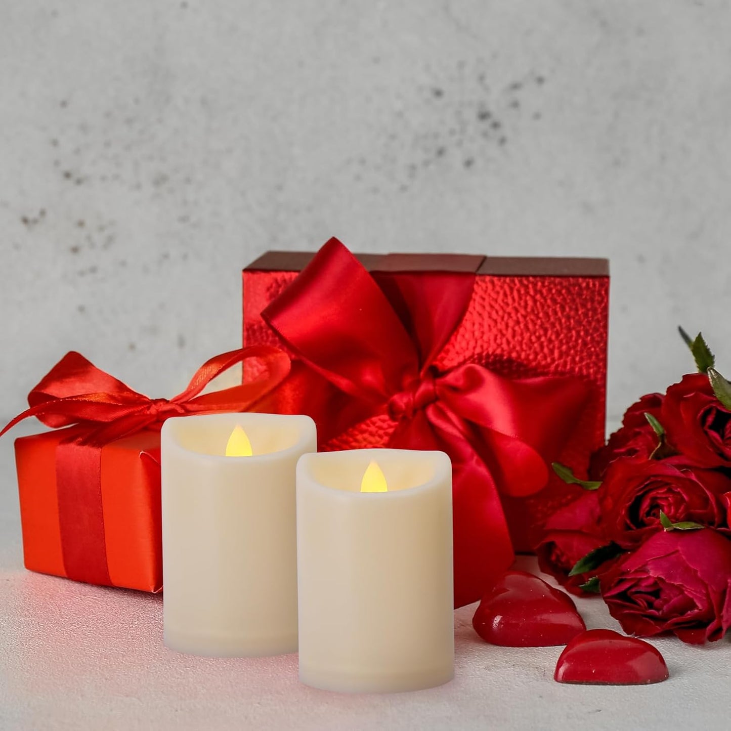 Battery Operated Flickering Flameless Candles with Remote and Timers, 1000 Hours Waterproof Outdoor Indoor LED Pillar Flameless Candles,Ivory Plastic, D3 X H4, Set of 6