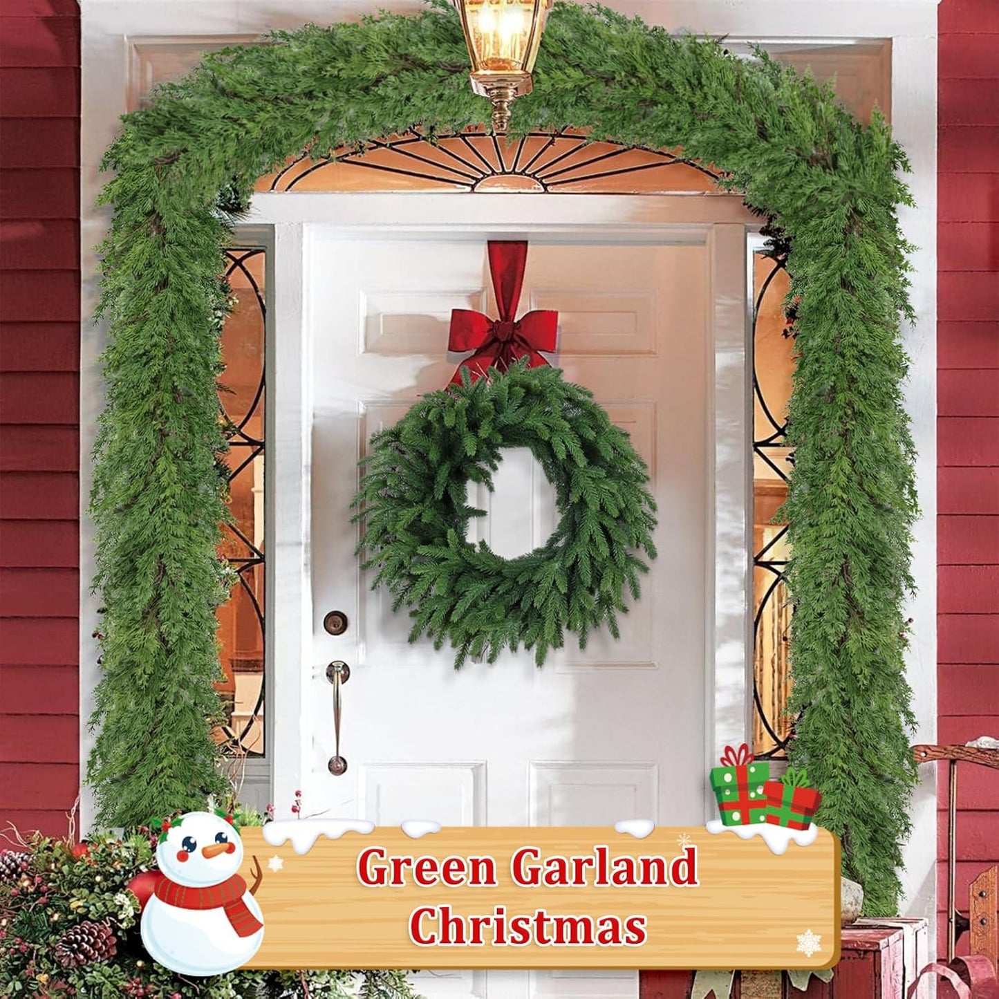 9 Ft Real Touch Christmas Garland Indoor with Pine Cone,Thick and Lush,Soft Bendable Mantle Garland Christmas, Lifelike Cedar Garland, Christmas Garland for Mantle,Indoor Christmas Decorations