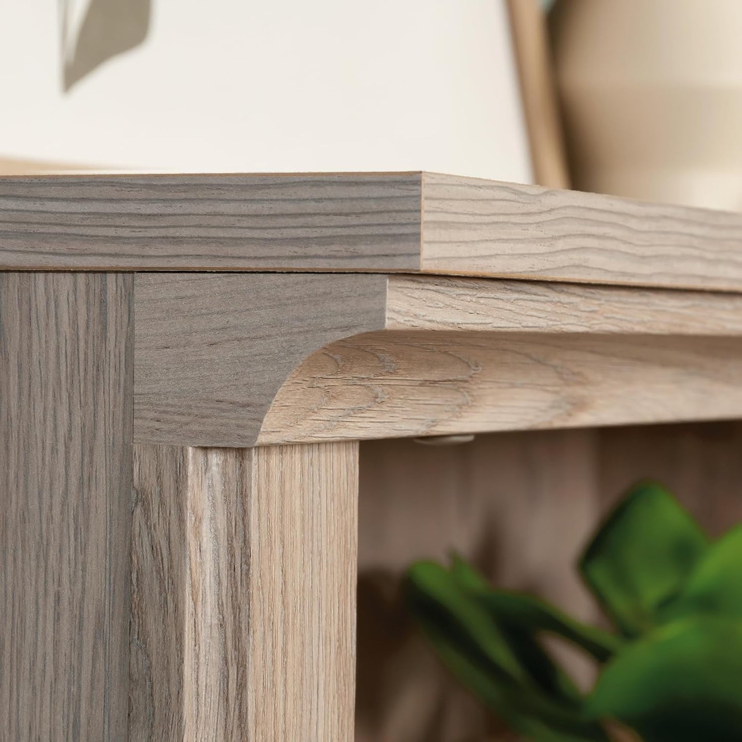 Sauder 3 Tier Book Shelf Wooden Bookcase Multipurpose Bookshelf for Home Office, Living Room, in Laurel Oak