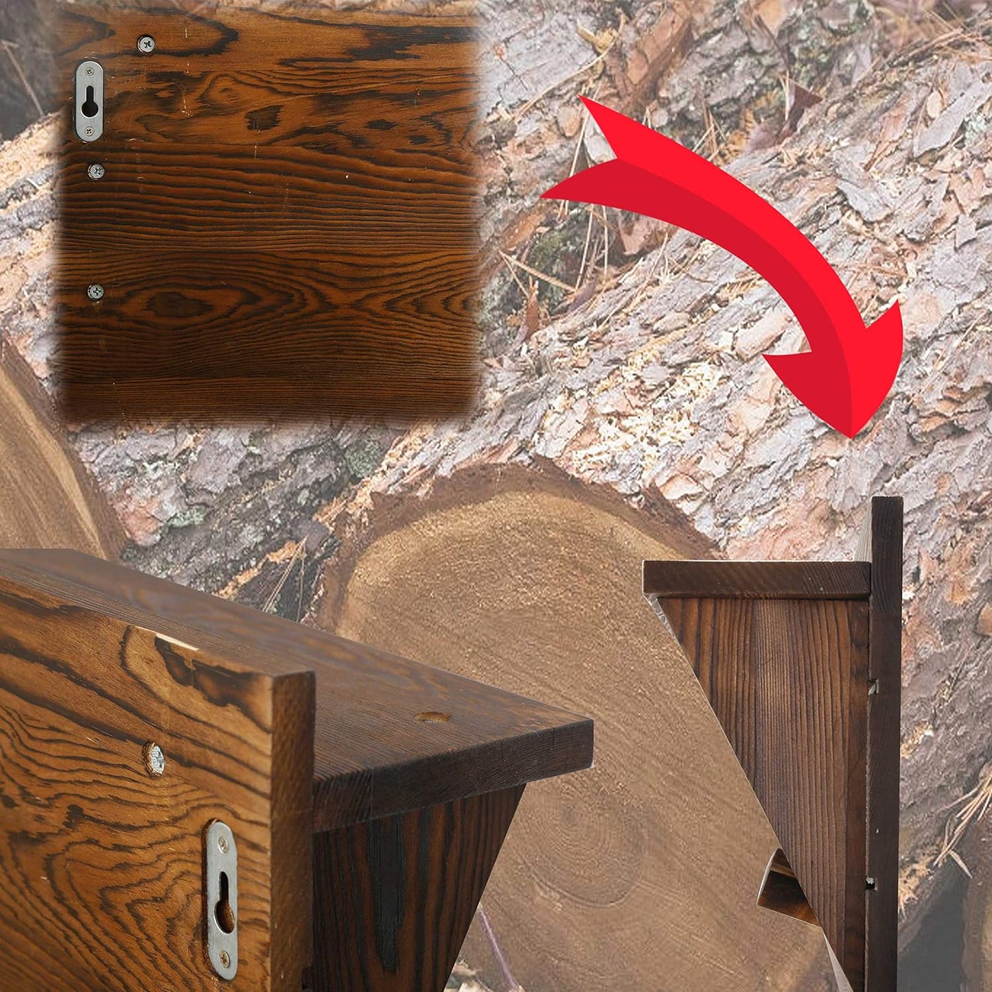 WEBI Coat Rack Wall Mount with Shelf,8 Peg Hooks,34" Long Rustic Entryway Wall Shelf with Hooks Underneath for Hanging Coats,Clothes,Bathroom,Rustic Brown