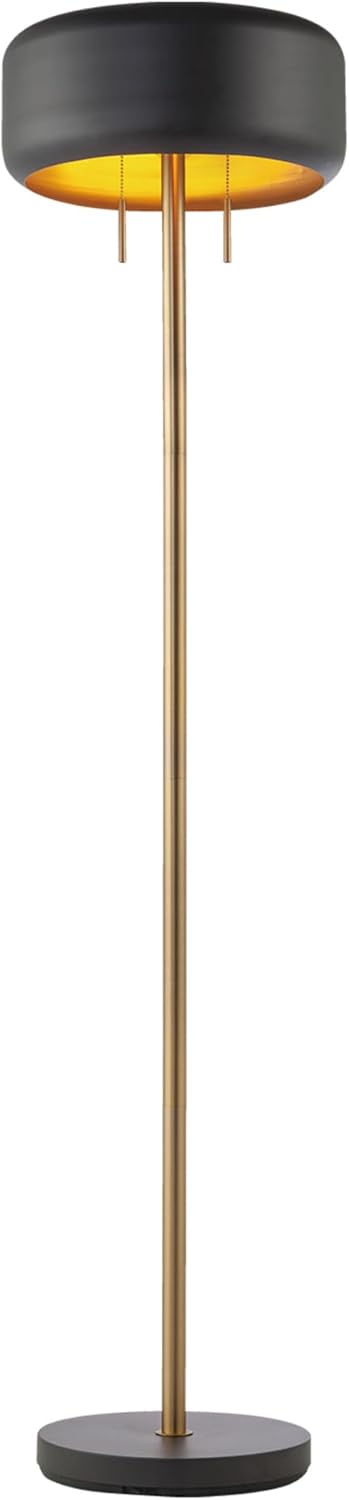 GLOBE Electric 67346 Novogratz x Floor Lamp, Dark Gray