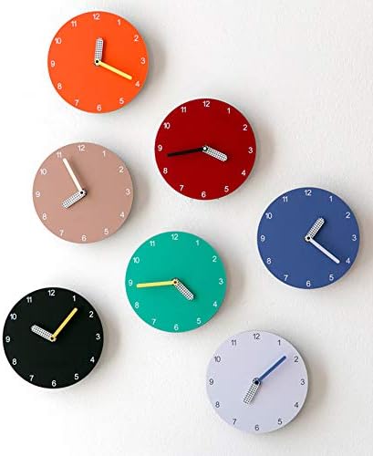 Stephanie Imports Modern Minimalist Black & Yellow Wall Clock