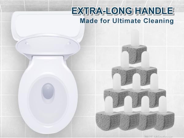 10 Packs Pumice Stone for Toilet Cleaning,Pumice Toilet Bowl Cleaning for Cleaning Toilet,Bathtubs,Kitchen Sink,Grill(Refill)