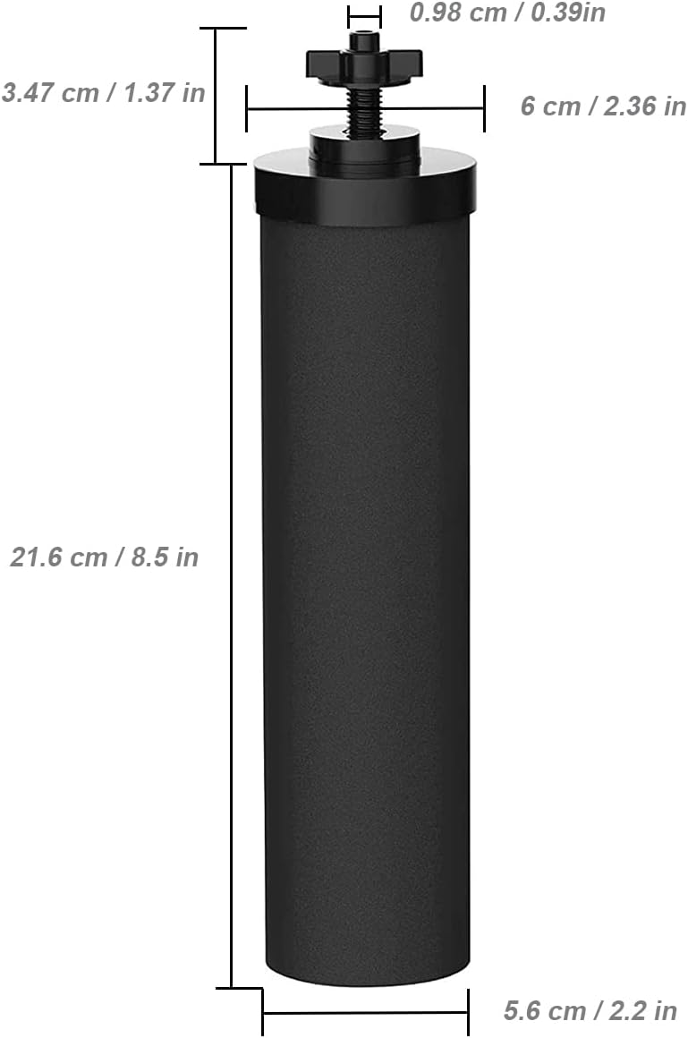 Huining 4PCS Black Filters for Purification Unit Filter Replacement Household Bucket Filtration System Gravity Water Filter System Purifier Survival