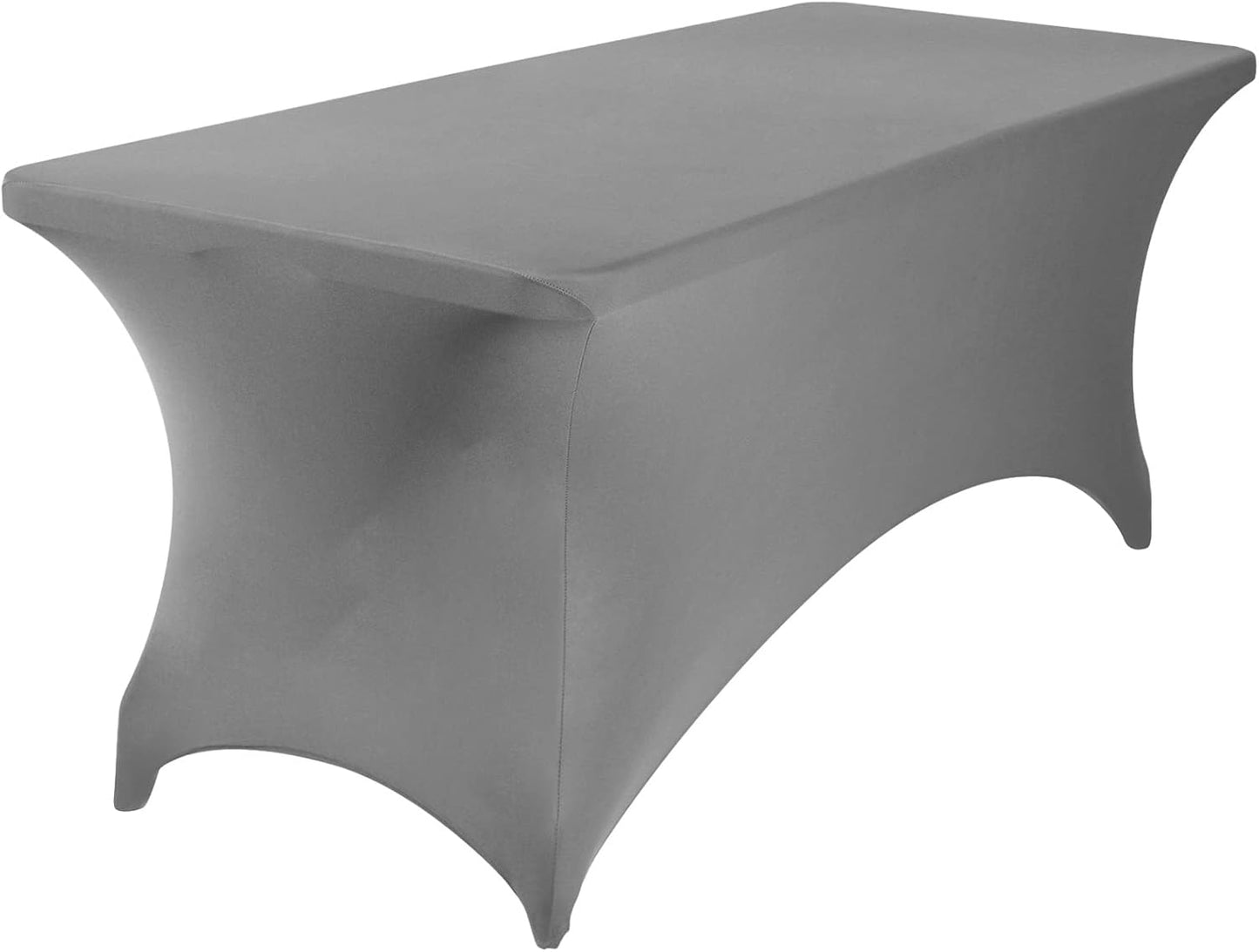 4Pack Spandex Waterproof Table Covers 6ft，Spandex 6ft Waterproof Table Cover for Party,Wedding, Banquet, and Events(Gary)
