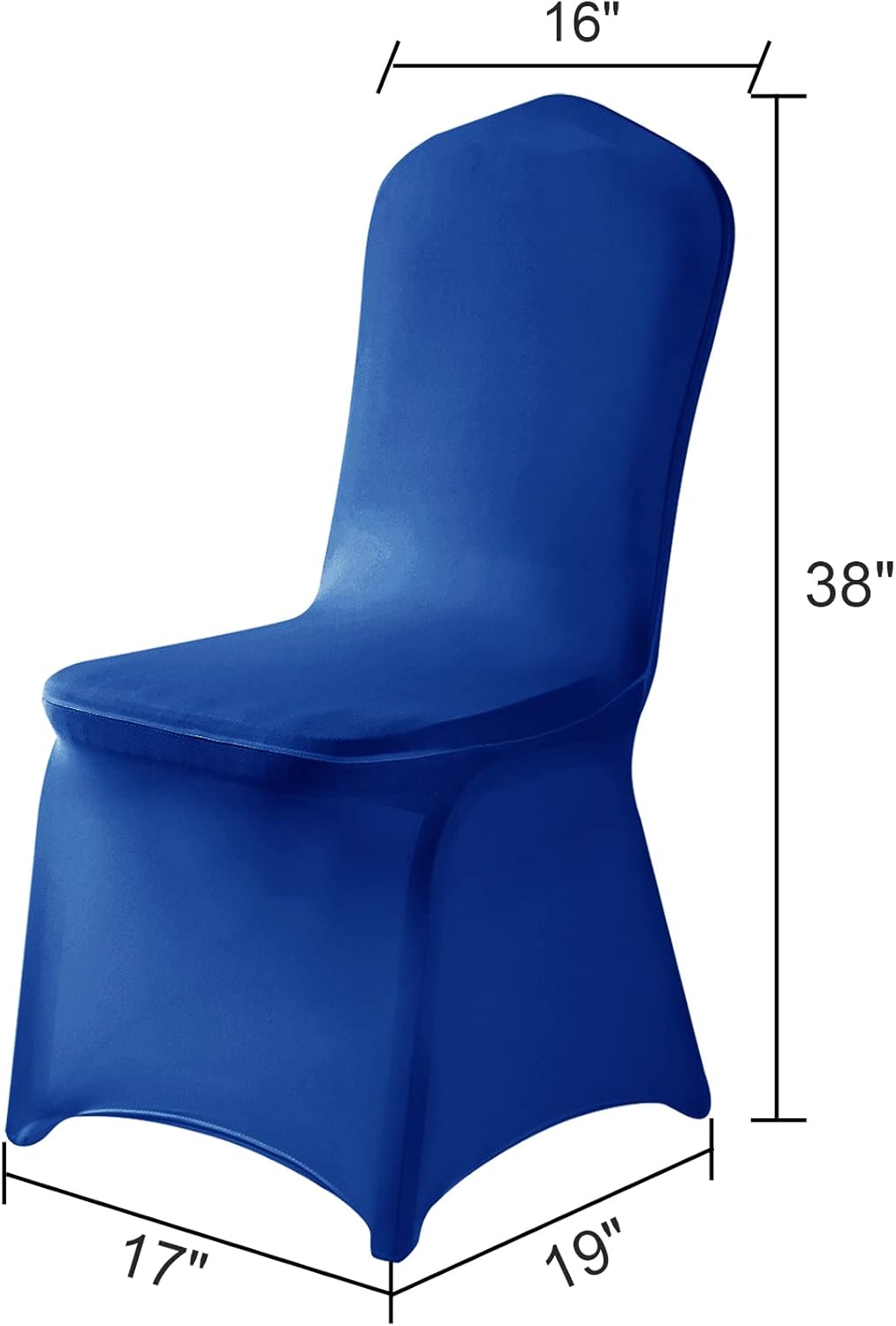 Spandex Chair Covers, 12PCS, Removable Washable Protector Stretch Covers for Living Room, Party, Banquet, Wedding Event, Hotel (Royal Blue)