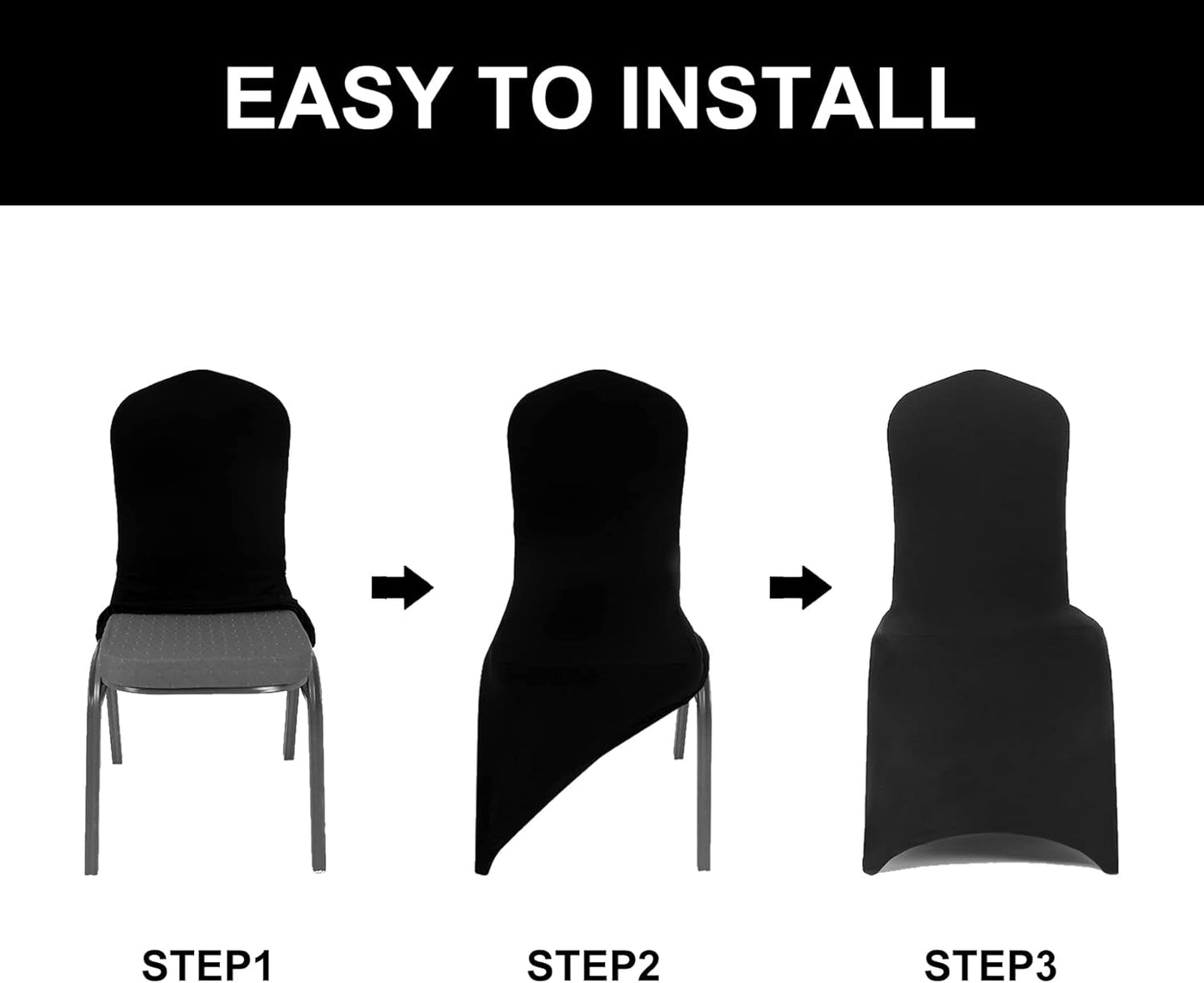 Spandex Chair Covers, 12PCS, Washable Protector for Living Room, Party, Banquet, Wedding, Hotel (Emerald)