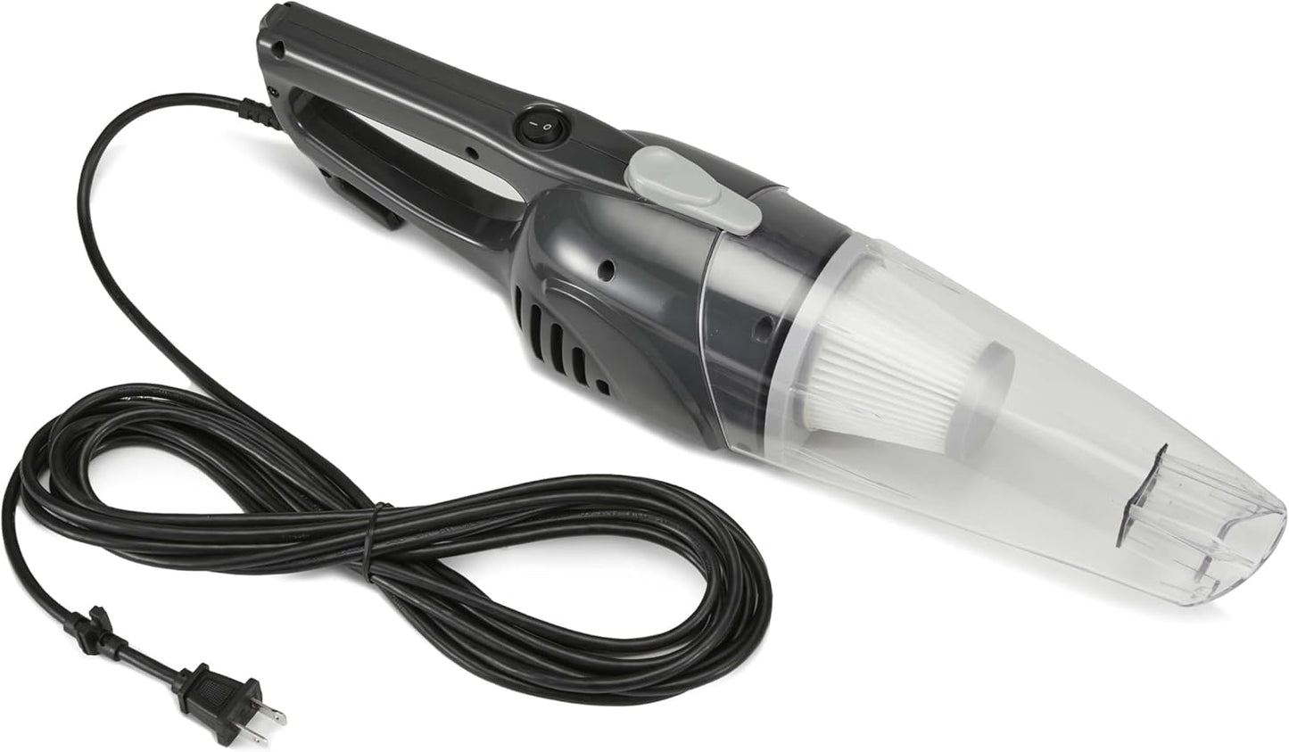 Amazon Basics 2-in-1 Corded Stick Vacuum Cleaner, Convertible to Handheld, Lightweight (3.9 LBS), with Washable HEPA Filter, Crevice Tools, 0.5L Dust Cup, 19.7-Ft Cord, 300W, Black