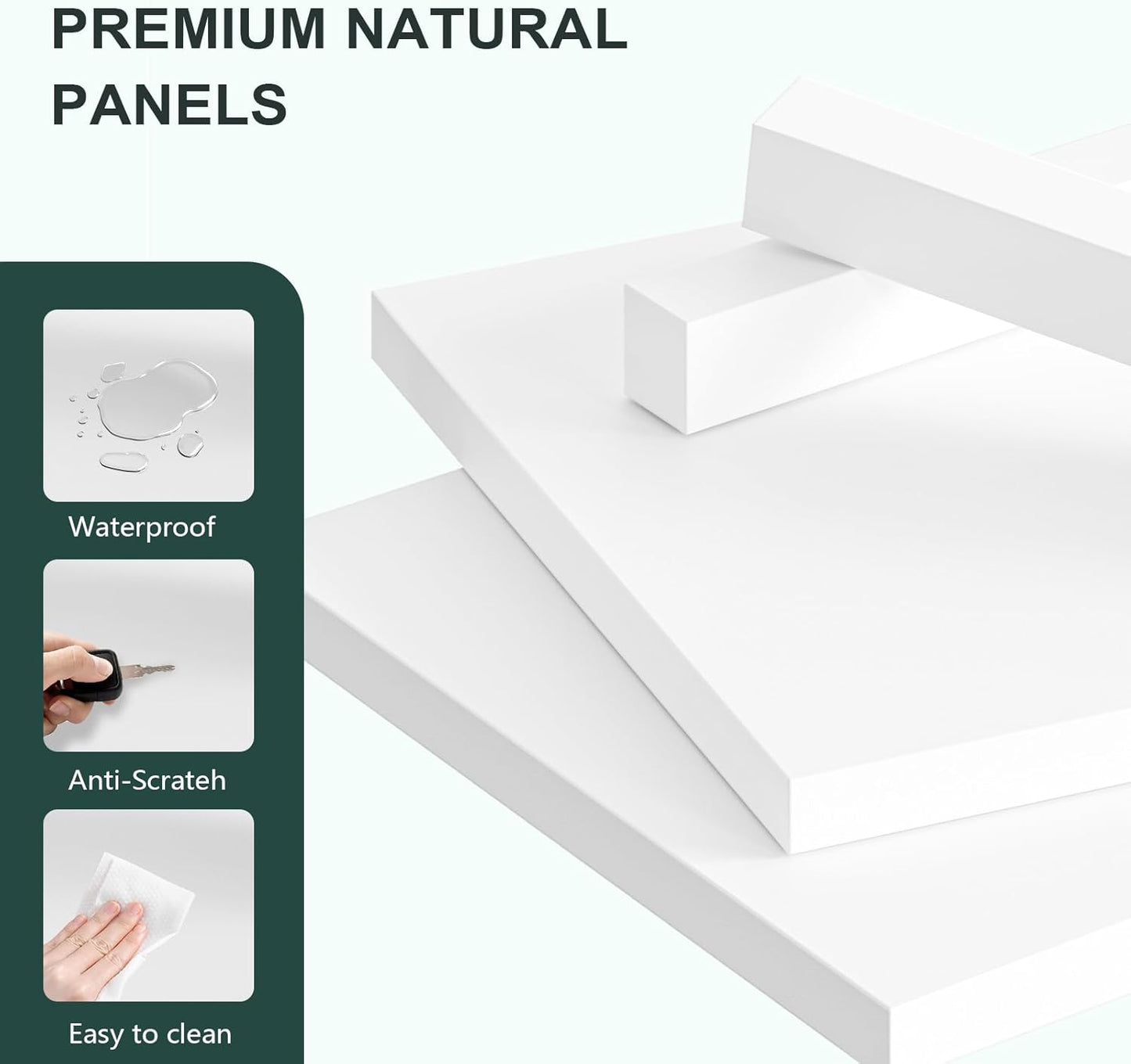 TVU 5-Shelf Wood Bookcase, 65 Inch Tall Bookshelf with Storage, Floor Standing Display Book Shelf，for Living Room Bedroom Study Office, White