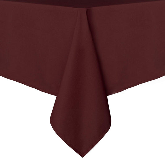 sancua Rectangle Tablecloth - 70 x 120 Inch - Stain and Wrinkle Resistant Washable Polyester Table Cloth, Decorative Fabric Table Cover for Dining Tables, Buffet Parties and Camping, Burgundy