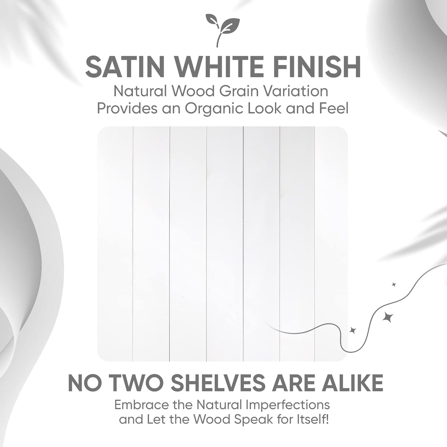 Homeforia White Floating Shelves 24 inch, High End Solid Real Wood 24inch Bathroom Floating Shelf for Wall Mounted, White Wooden 24in Floating Shelves, Heavy Duty Bracket, 24 X 6.5 X 1.75 in, Set of 4