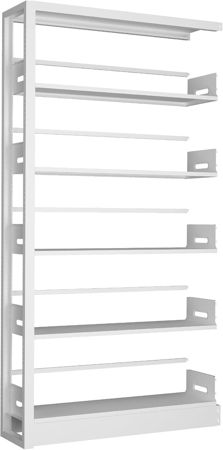 White subframe. Cannot be Used Alone. It Needs to be Used in Conjunction with The Main Bookshelf. Modular Extension Bookshelves can be Used to Place More Items (White)