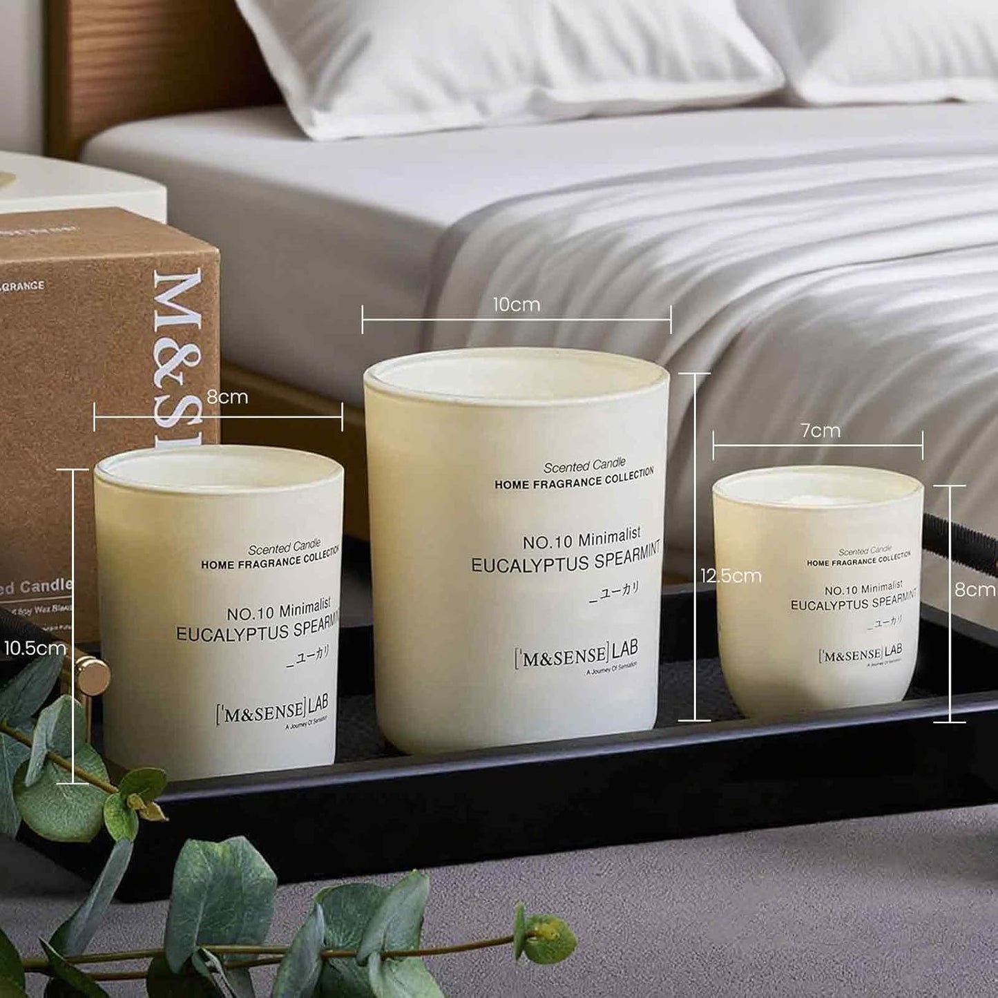 M&SENSE Natural Soy Candle| Espresso Love | 8.82 oz, 50H Burn | Minimalist Scented Candle for Relaxation, Gifting, Home Décor | for Bedroom, Office, Party Medium