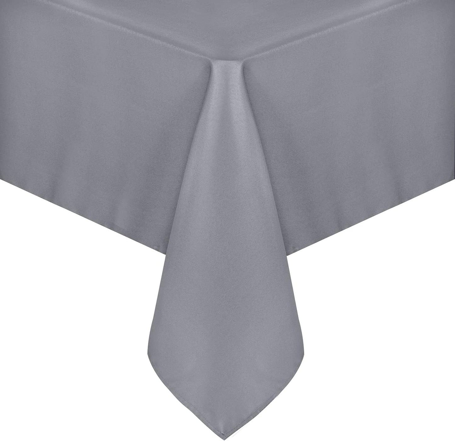sancua Rectangle Tablecloth - 60 x 84 Inch - Stain and Wrinkle Resistant Washable Polyester Table Cloth, Decorative Fabric Table Cover for Dining Tables, Buffet Parties and Camping, Light Grey