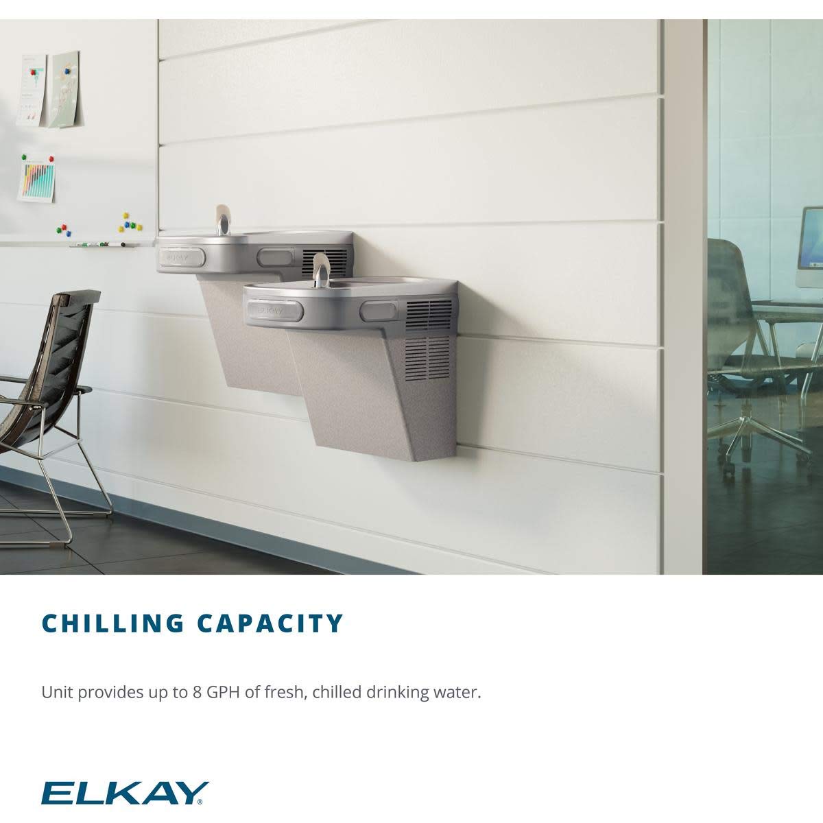 Elkay LZS8L Cooler, Light Gray Granite
