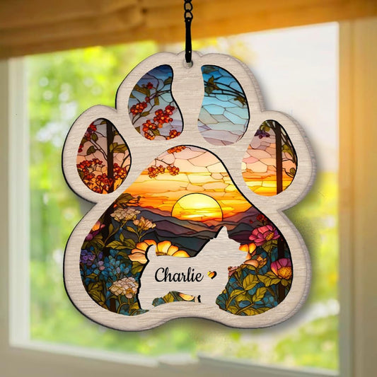 Personalized Norfolk Terrier Suncatcher Dog Memorial Gifts, Custom Norfolk Terrier Ornament Christmas Tree, Pet Remembrance Gift, Loss of Dog Sympathy Gift, Pets Memorial, Pet Loss Suncatcher