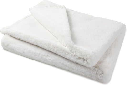 Nuzzie Snuggle Luxe Premium Soft Eco-Conscious Cozy Throw Blanket for Perfect Comfort - Vanilla (90"x108")