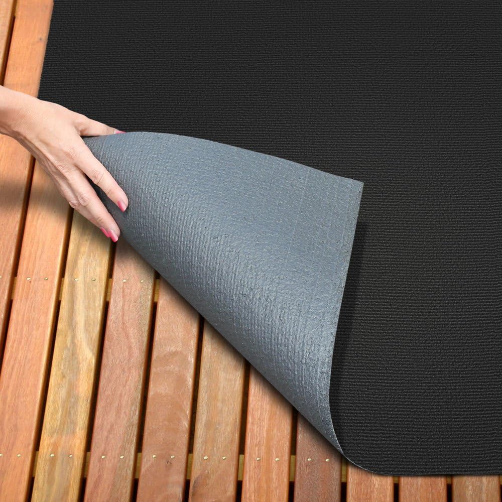 House, Home and More Indoor Outdoor Carpet with Rubber Marine Backing - Black - 6 Feet x 35 Feet - Durable, UV-Resistant - Adds Color and Comfort to Your Deck, Patio or Other Outdoor Rug Space.
