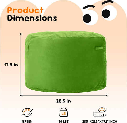 Hobestluk Bean Bag Chairs 2.5FT Bean Bag Chair with Memory Foam Filled & Machine Washable Cover,Beanbag Chair, Small Bean Bag Chairs for Playroom, Living Room, Bedroom