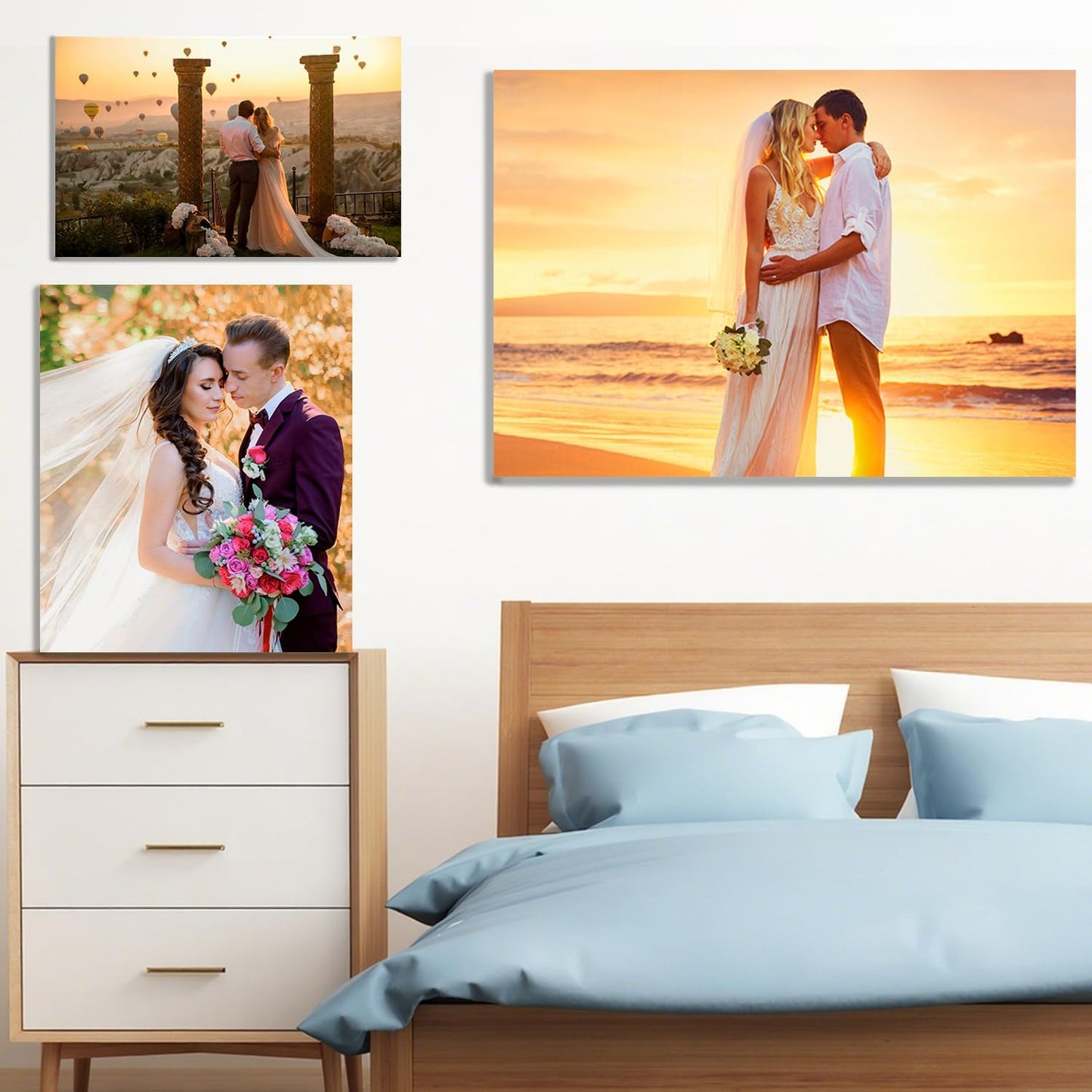 YUNART Ship Next Day - Custom Canvas Prints with Your Photos, Personalized Canvas with Pictures Print for Wall Art Bedroom, Customized Photo Gifts for Couple Men Women Mom Baby Dog Family - 8"x10"
