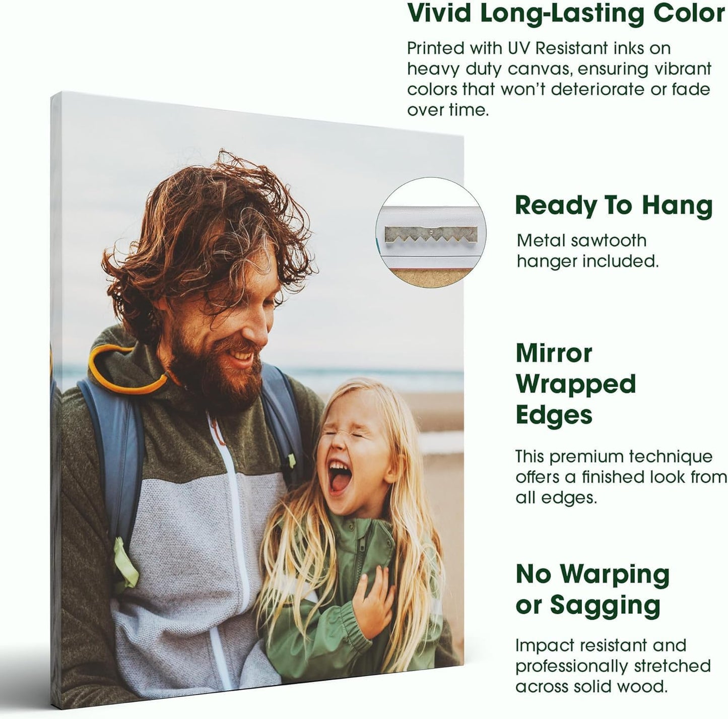 BuildASign Custom Canvas Prints with Your Photos – Personalized Picture To Canvas Wall Art, Perfect for Home Decor, Gifts & Keepsakes, Ready to Hang (8" L x 10" W x 1.5”D)