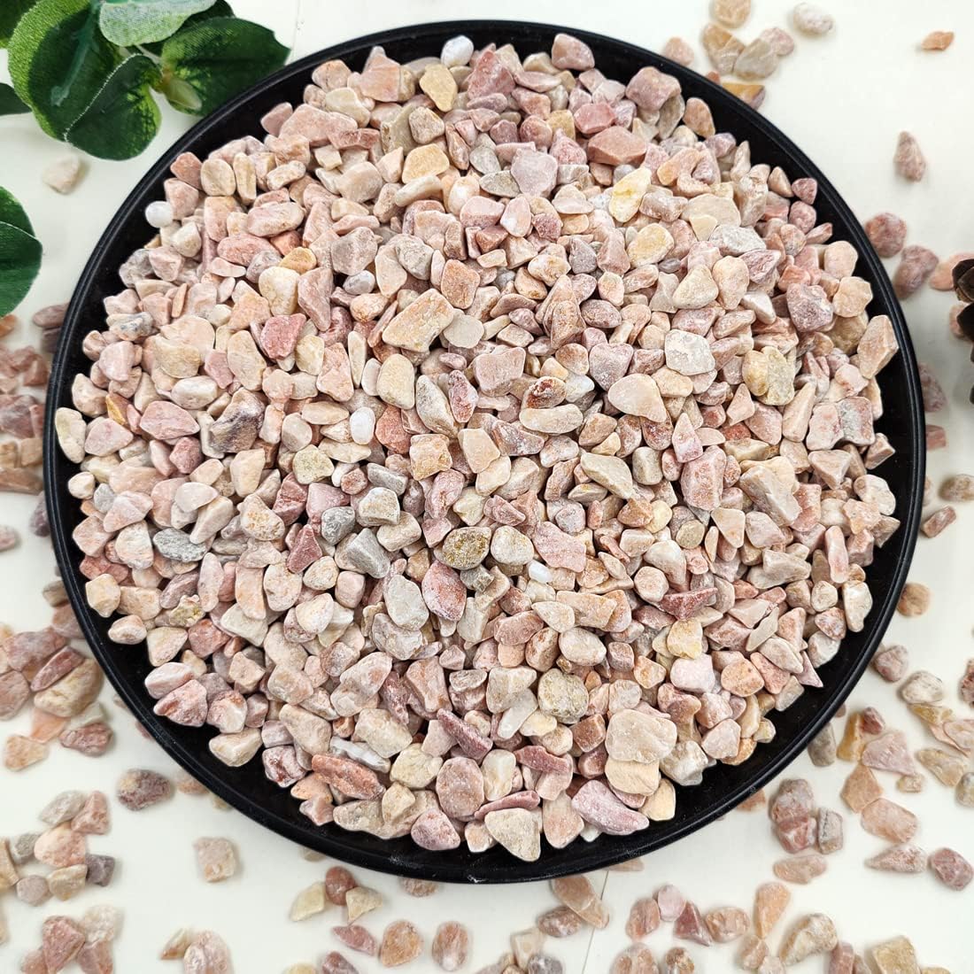 5LB Succulent and Cactus Gravel Pebbles, 1/5 Inch Natural Decorative Polished Stones, River Rocks for Plants, Vases, Aquariums, Terrarium and Outdoor Gardening,Peach