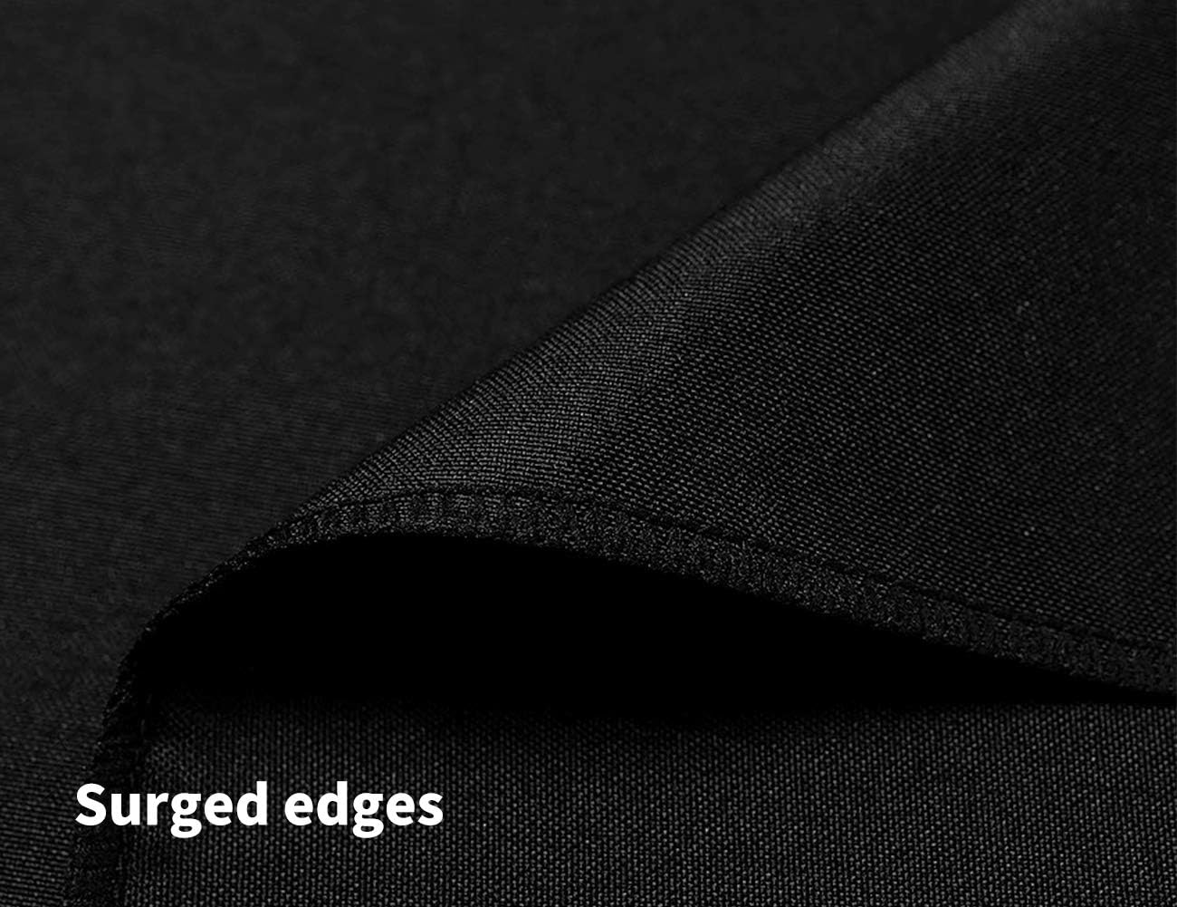 Surmente Square Tablecloth for Square or Round Tables 100% Polyester 70x70 Inch Table Cloth for Weddings, Banquets, or Restaurants (Black)