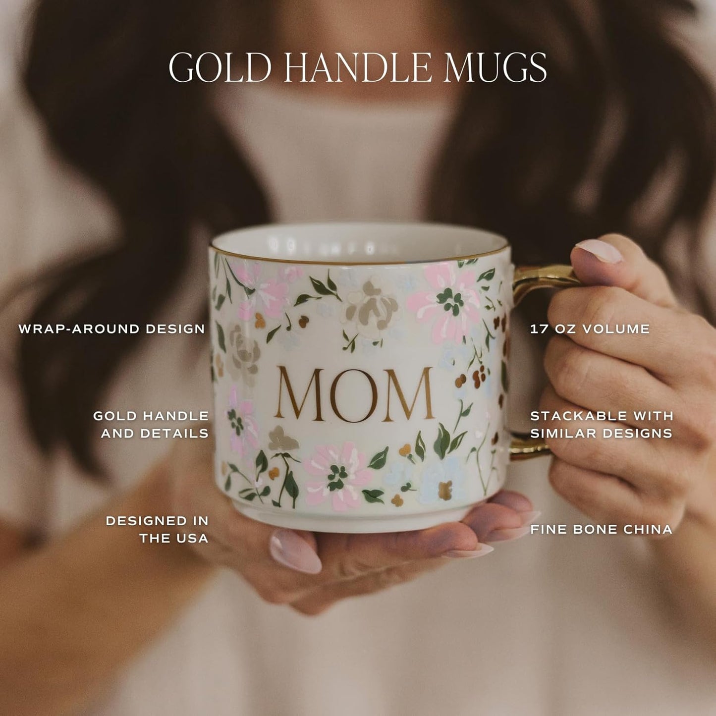 Sweet Water Decor You Got This Gold Handle Coffee Mugs - 17oz Cute Coffee Mugs for Hot & Cold Drinks - Spring Home Decor and Gift - Ideal Tea & Espresso Cups
