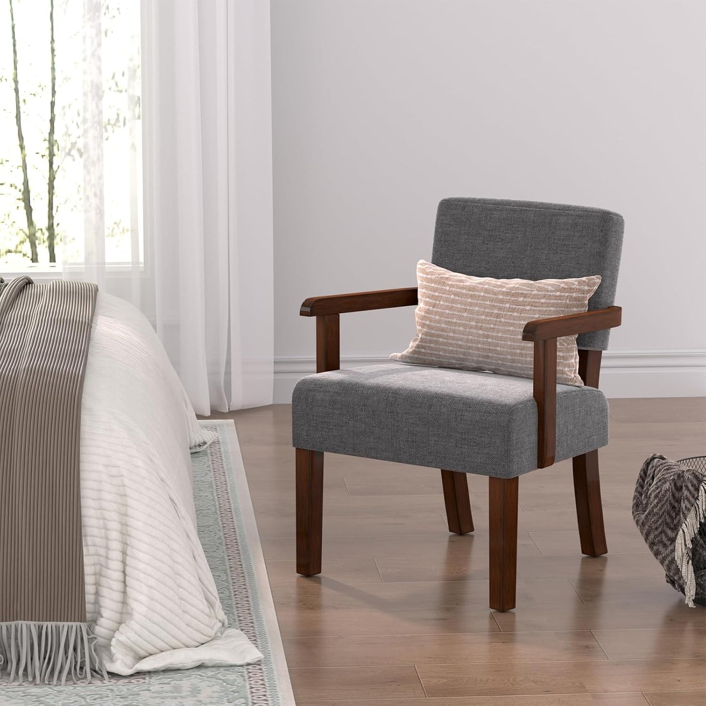 Oversize Accent Chair with Soft Seat and Armrests for Living, Dinning, Bedroom, Reading, Waiting Room