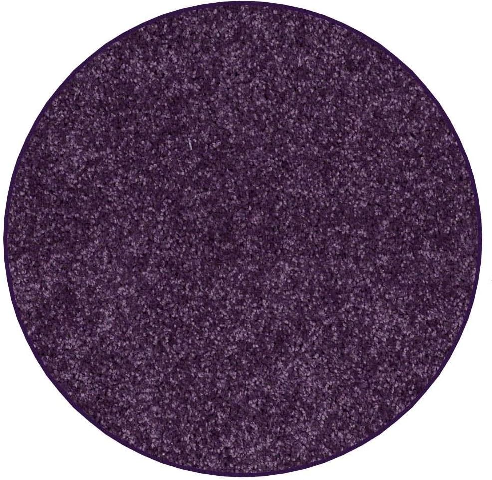 KOECKRITZ Soft and Colorful Kids Classroom Area Rugs (Passes Flammability Pill Test) Many Sizes and Bright Colors to Select from (7' Round, Eggplant)