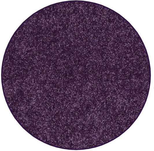 KOECKRITZ Soft and Colorful Kids Classroom Area Rugs (Passes Flammability Pill Test) Many Sizes and Bright Colors to Select from (5' Round, Eggplant)