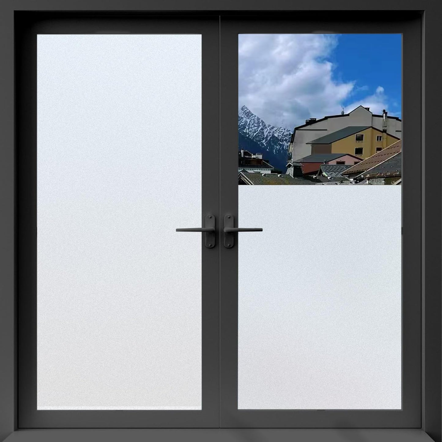 Window Privacy Film with Installation Tools, White Frosted, Static Cling, Anti UV, Heat Control, Ideal for Home Shower Office Glass Door (White Frosted, 23.6X78.7Inch)