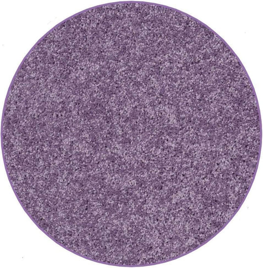 KOECKRITZ Soft and Colorful Kids Classroom Area Rugs (Passes Flammability Pill Test) Many Sizes and Bright Colors to Select from (8' Round, Lavender)