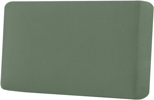 H.VERSAILTEX Super Stretch Individual Seat Cushion Covers Sofa Covers Couch Cushion Covers Slipcover Sets Thick Jacquard Textured Twill Fabric (1 Piece Loveseat Cushion Cover, Loden Frost)