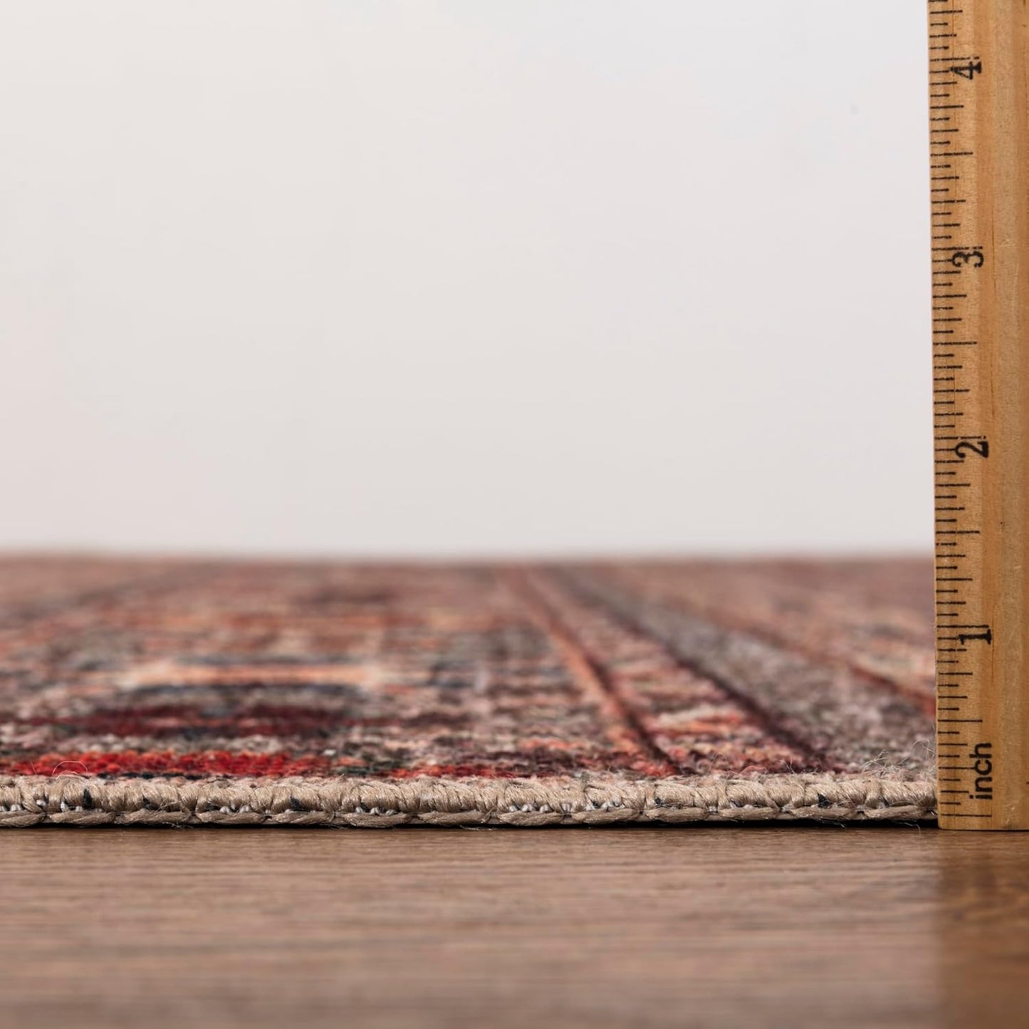 Keen Home Design 8x10 Rug - Machine Washable Area Rug with Non-Slip Backing, Ideal for Living Room, Dining Room, Bedroom - Vintage, Easy Clean, Durable, Low Pile Rug - (8' x 10')