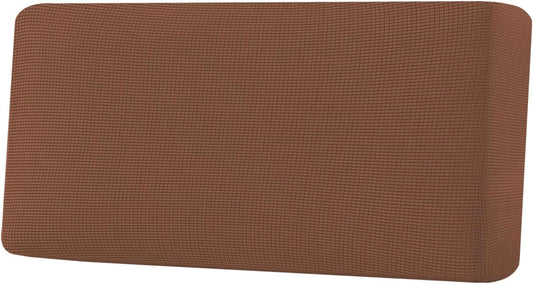 H.VERSAILTEX Super Stretch Individual Seat Cushion Covers Sofa Covers Couch Cushion Covers Slipcover Sets Thick Jacquard Textured Twill Fabric (1 Piece Sofa Cushion Cover, Caramel)