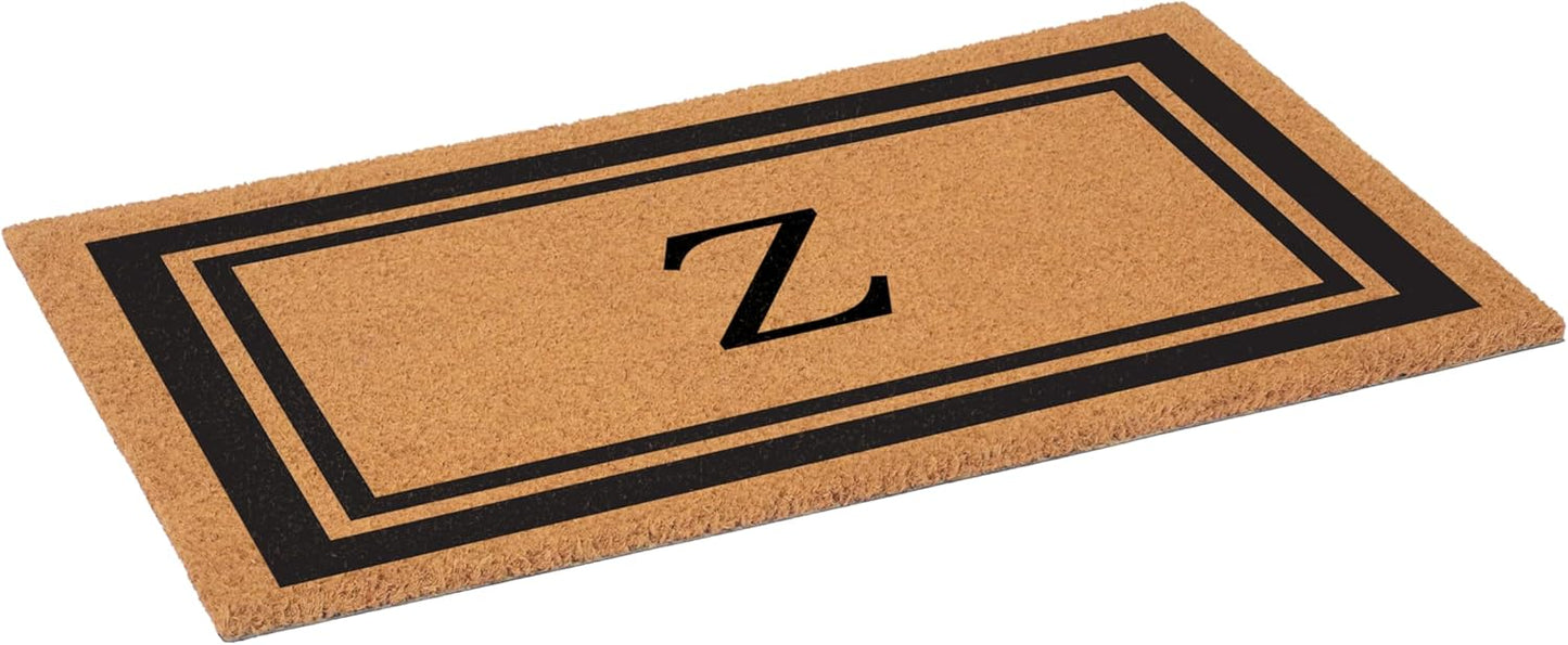 Calloway Mills 152962448 Black Border 24" x 48" Monogram Doormat (Letter Z)