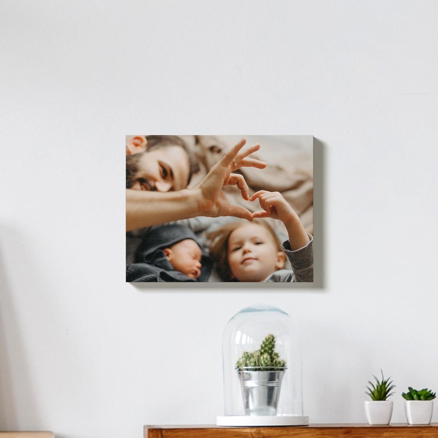 BuildASign Custom Canvas Prints with Your Photos – Personalized Picture To Canvas Wall Art, Perfect for Home Decor, Gifts & Keepsakes, Ready to Hang (16" L x 20" W x .75”D, Metallic Silver)