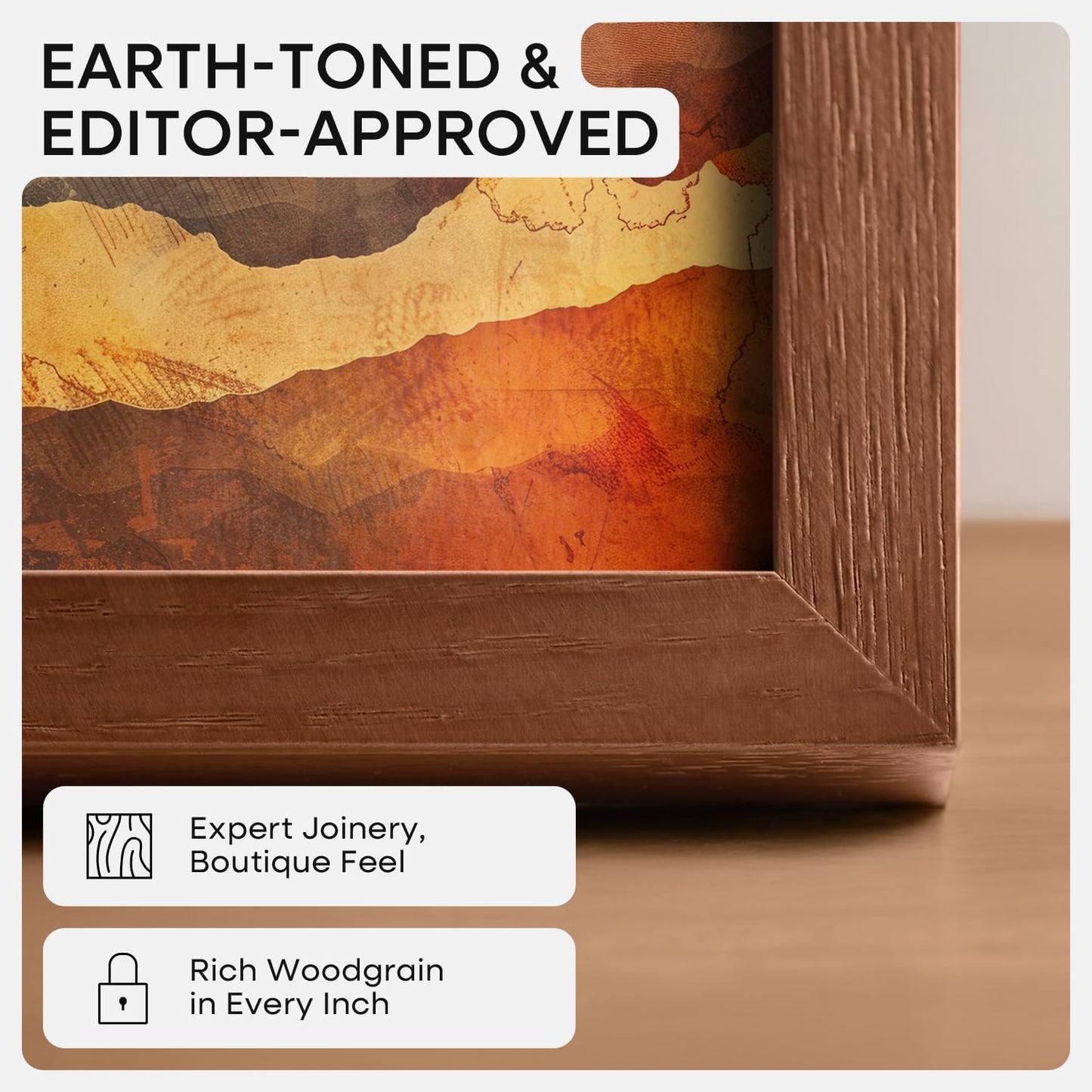 Homeforia 20x24 Picture Frame Brown, High End Dark Oak 20x24 Walnut Wooden Poster Frames with Mat 16x20, 20 x 24 Wood Frame Matted to 16 by 20, 24x20 Hanging Frames, Tempered Glass, Wall Kit, Set of 1