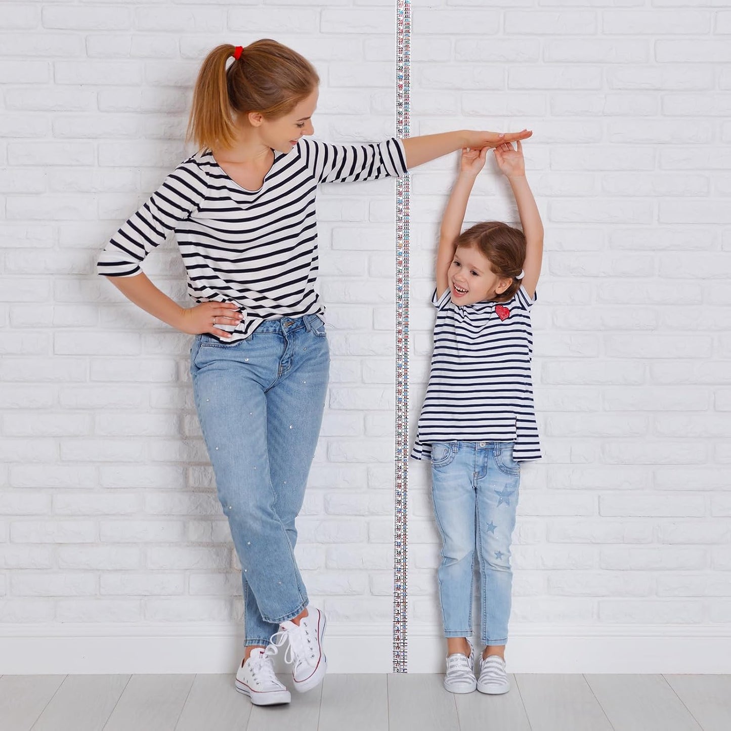 Tatuo Growth Chart Wall Labels Height Indicator Tape Ruler Growth Chart Decor Height Indicator Adhesive Ruler for Home Room Measuring(Colorful)