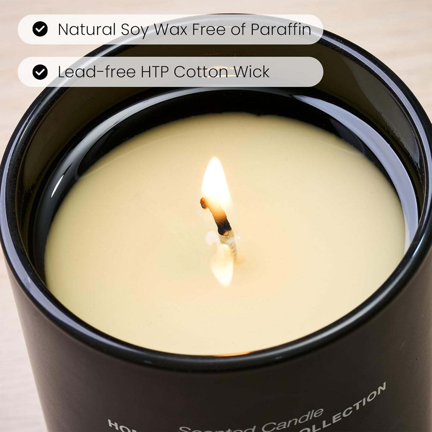 M&SENSE Natural Soy Candle| Vanilla Sandalwood | 5.3 oz | Minimalist Scented Candle for Relaxation, Gifting, Home Décor | for Bedroom, Office, Party Small