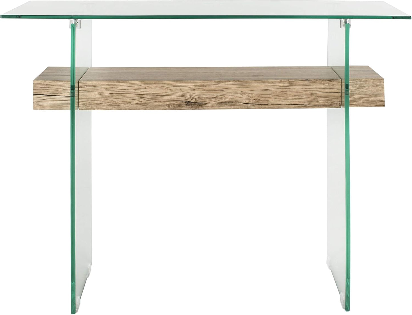 Safavieh Home Kayley Natural and Glass Console Table