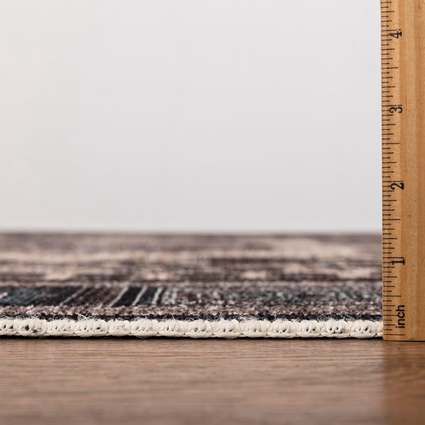 Keen Home Design 4x6 Rug - Machine Washable Area Rug with Non-Slip Backing, Ideal for Living Room, Dining Room, Bedroom - Vintage, Easy Clean, Durable, Low Pile Rug - (4' x 6')