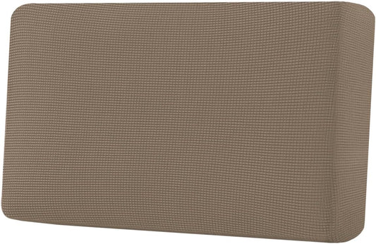 H.VERSAILTEX Super Stretch Individual Seat Cushion Covers Sofa Covers Couch Cushion Covers Slipcover Sets Thick Jacquard Textured Twill Fabric (1 Piece Loveseat Cushion Cover, Macchiato)