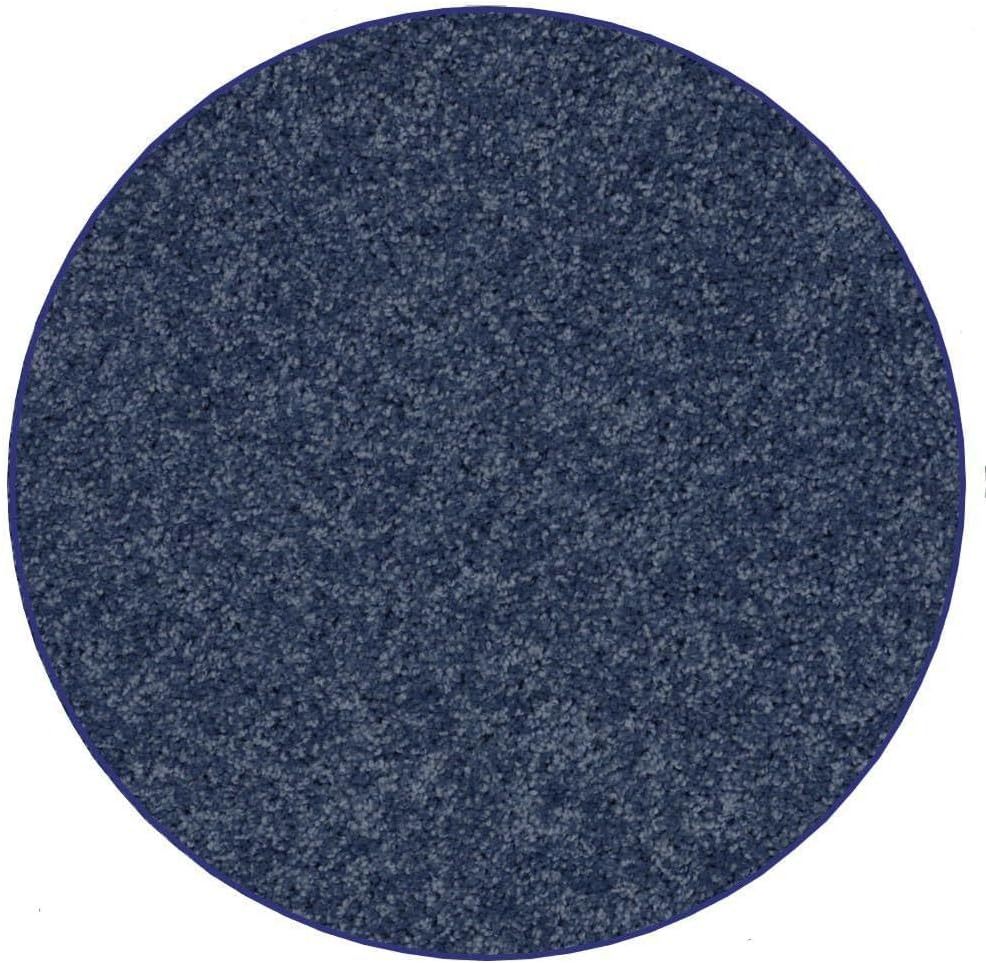 KOECKRITZ Soft and Colorful Kids Classroom Area Rugs (Passes Flammability Pill Test) Many Sizes and Bright Colors to Select from (5' Round, Navy)