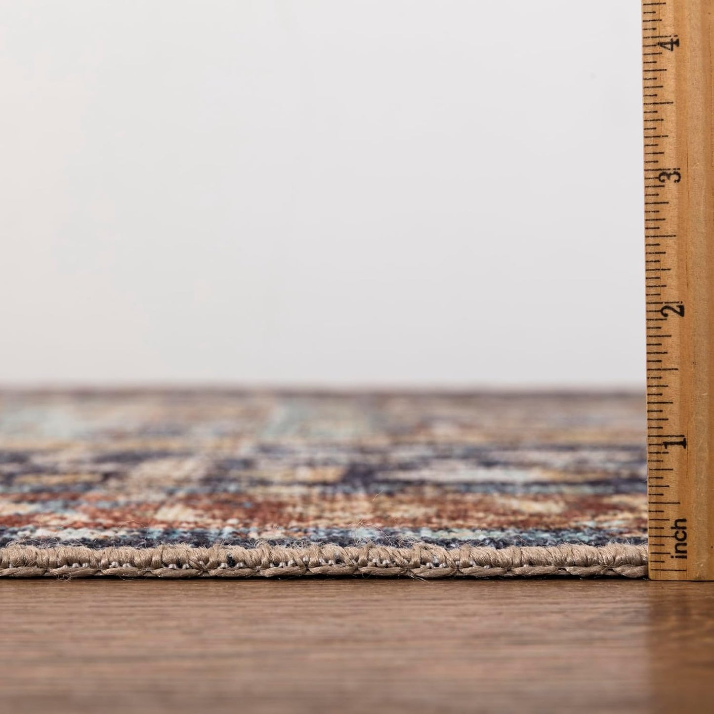 Keen Home Design 8x10 Rug - Machine Washable Area Rug with Non-Slip Backing, Ideal for Living Room, Dining Room, Bedroom - Vintage, Easy Clean, Durable, Low Pile Rug - (8' x 10')