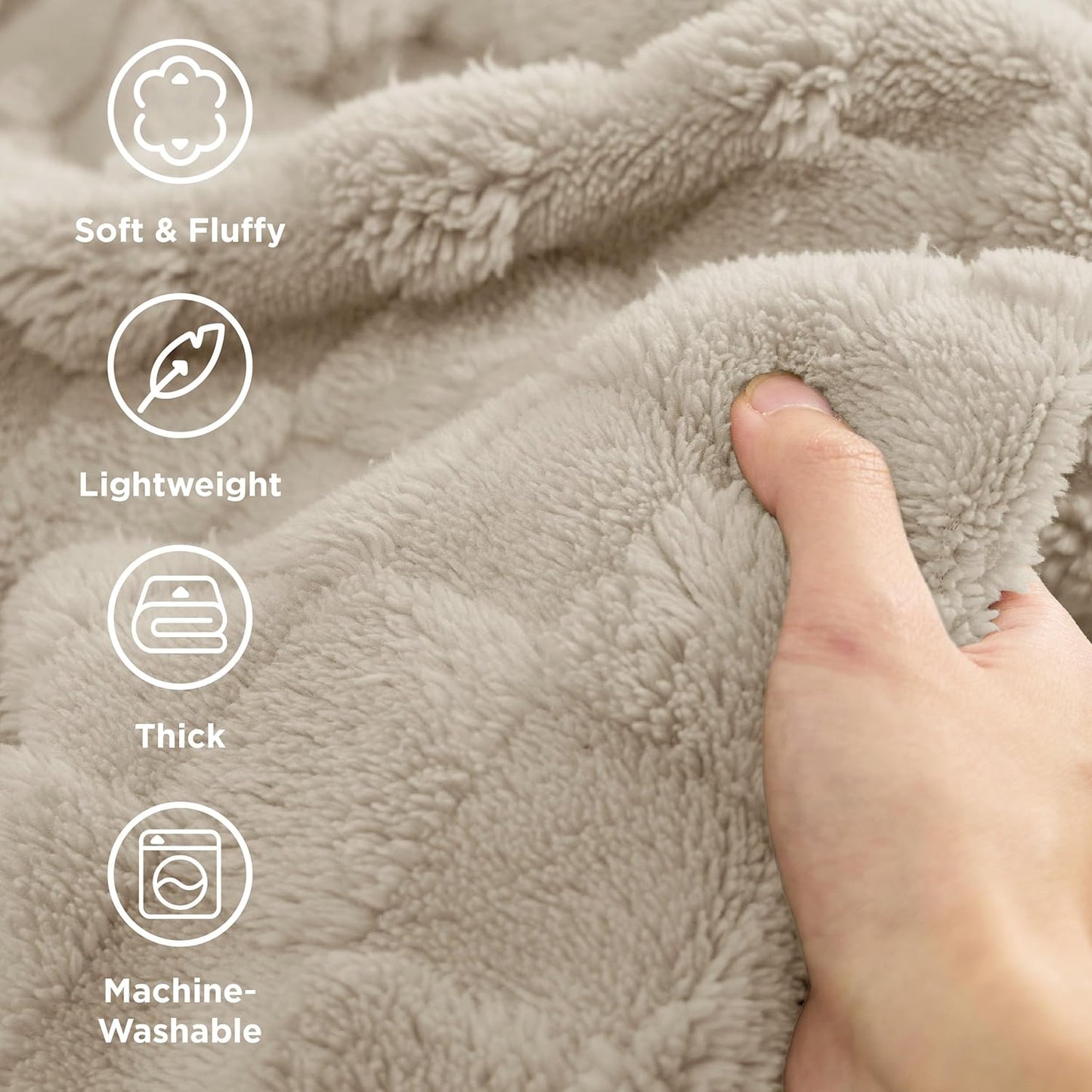 Bedsure GentleSoft Light Brown Throw Blanket for Couch - Super Soft Cozy Blankets Gifts for Women Men Girls, Cute Small Fleece Throws for Bedroom Home Decor, 50x70 Inches